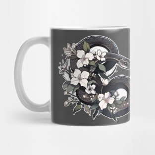 Gothic Aesthetic Cute Floral Snake Mug